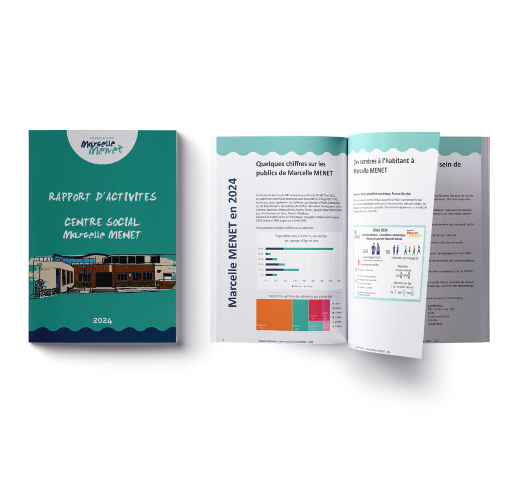 Brochure promotionnelle des activités d’un centre social à Angers