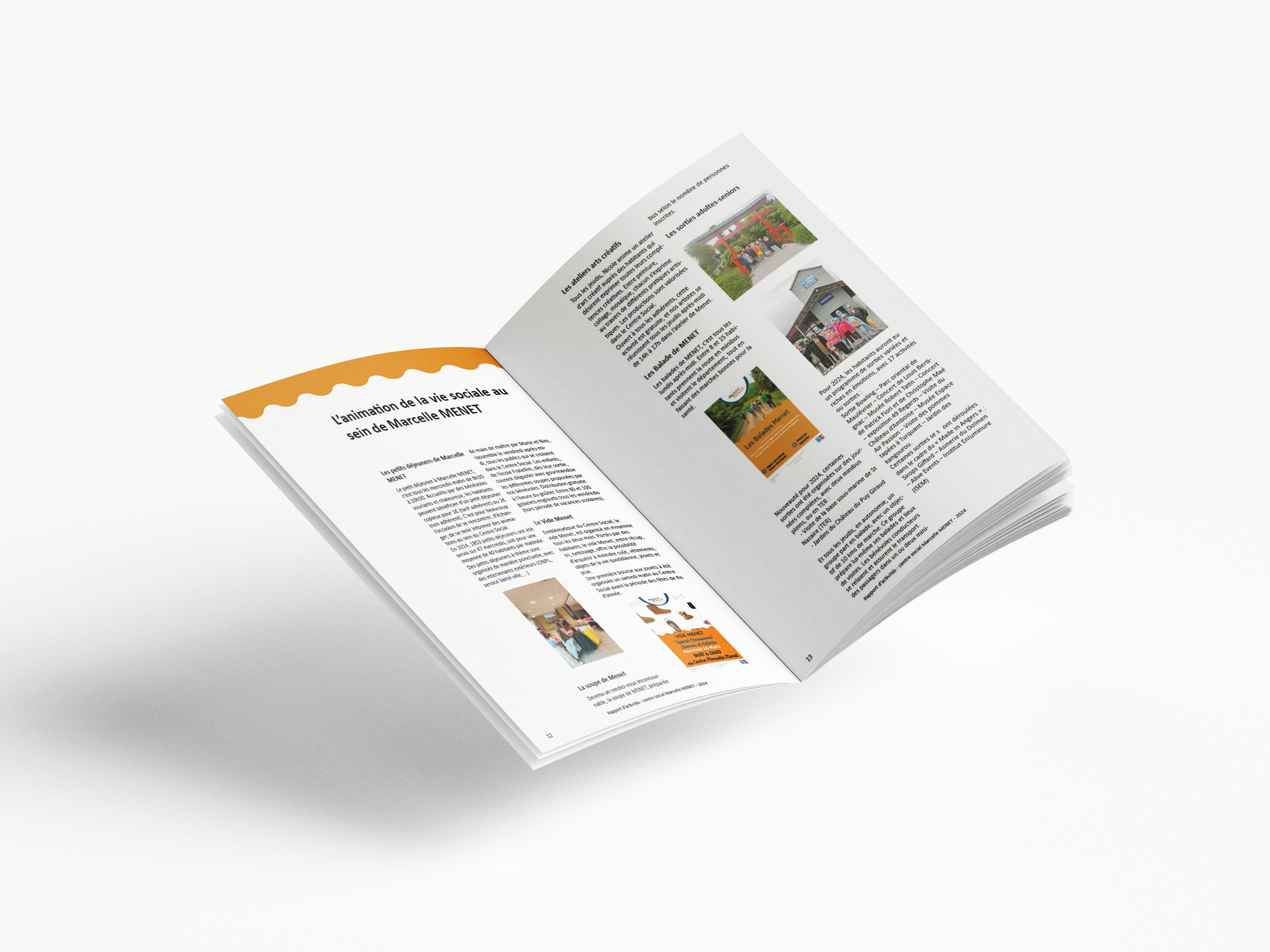 Brochure promotionnelle des activités d’un centre social à Angers