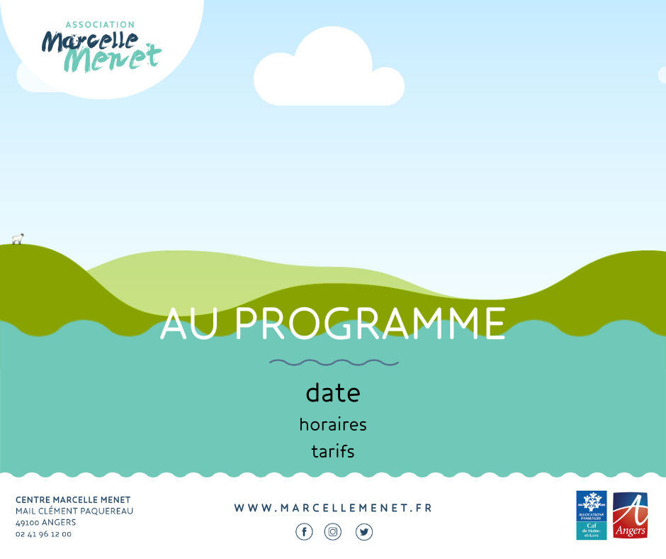 Modèle de post Facebook pour le centre social Marcelle MENET