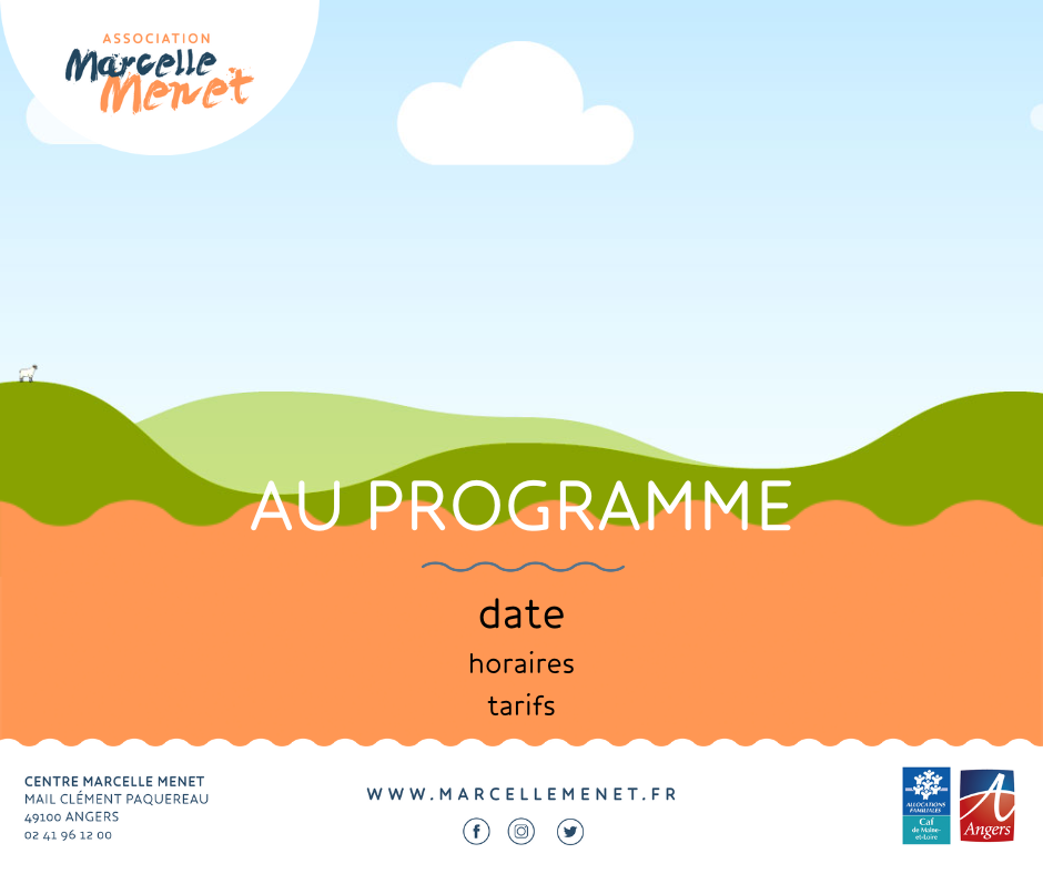 Modèle de post Facebook pour le centre social Marcelle MENET