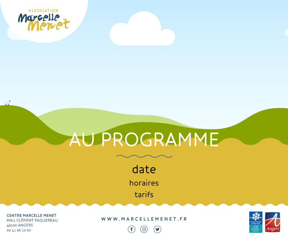 Modèle de post Facebook pour le centre social Marcelle MENET